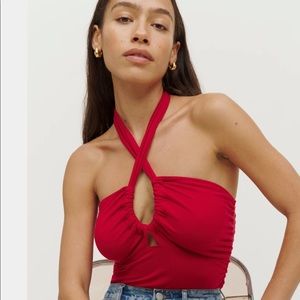 REFORMATION HALTER TOP